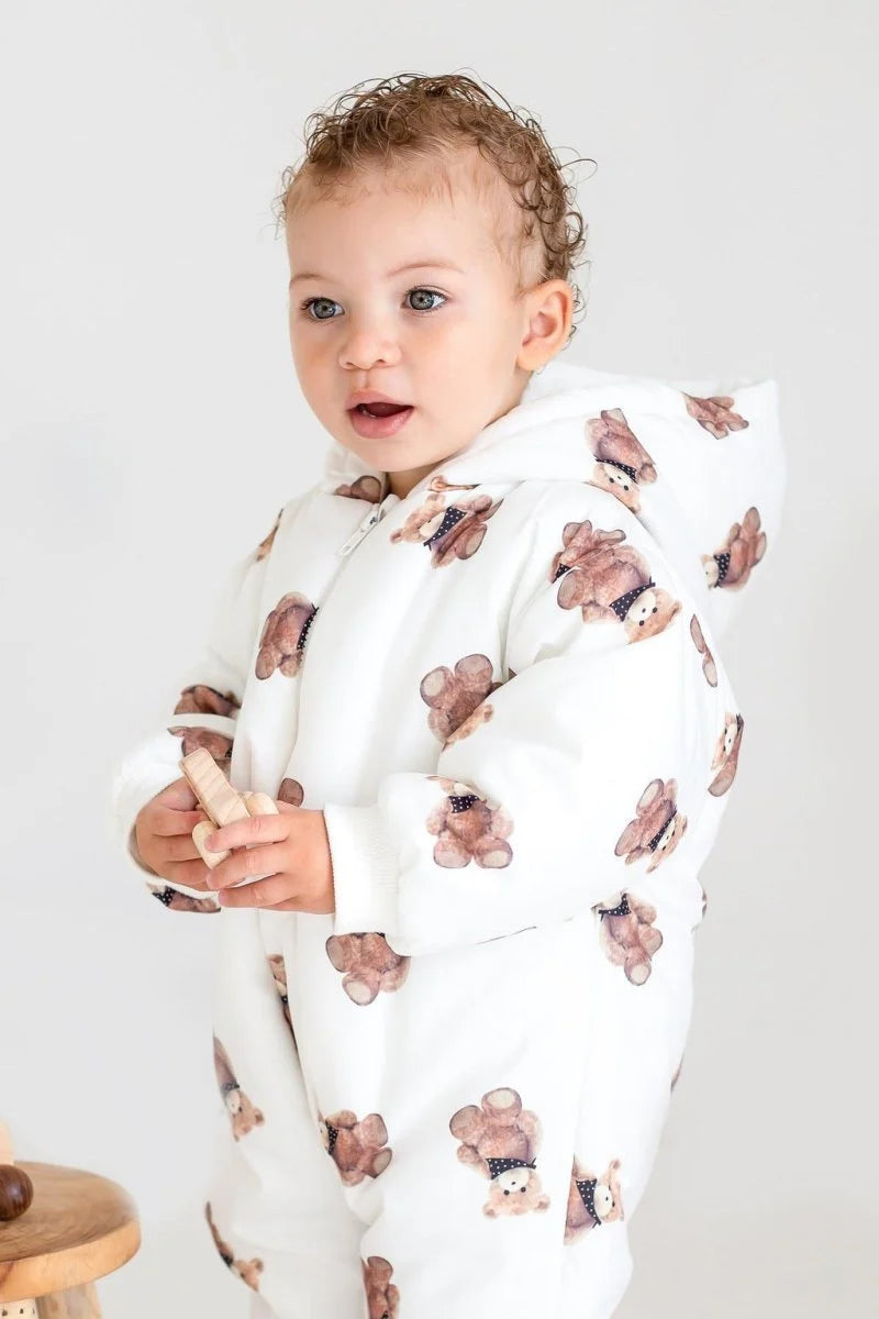 The Bear Puffer Suit with Hood
