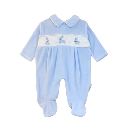Bunnies Velour Sleepsuit