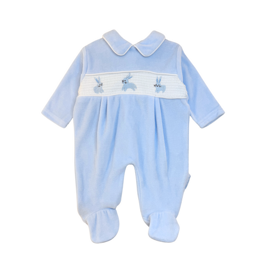 Bunnies Velour Sleepsuit