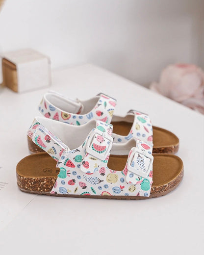 Fruit Footbed Buckle Sandals