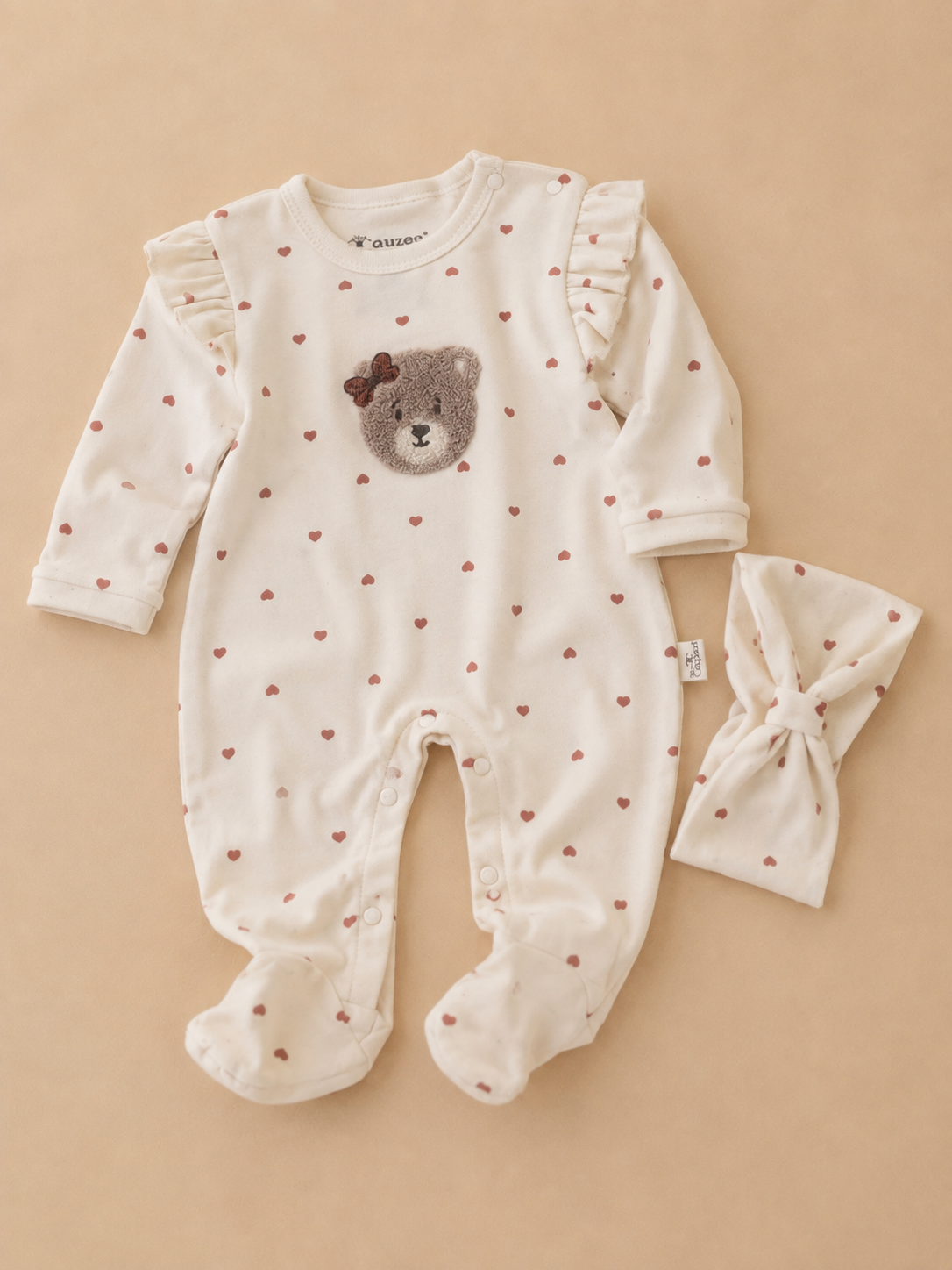 Polka Dot Bear Sleep-suit Set