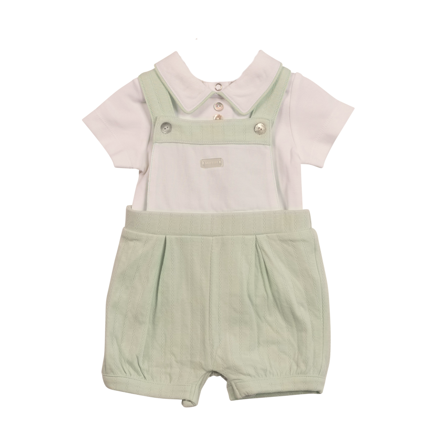 Otis Pointelle Piped Dungaree Set