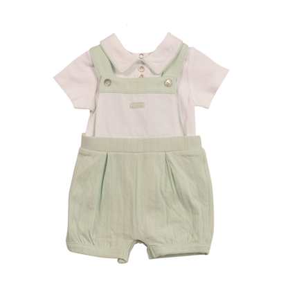 Otis Pointelle Piped Dungaree Set