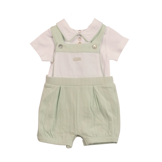 Otis Pointelle Piped Dungaree Set