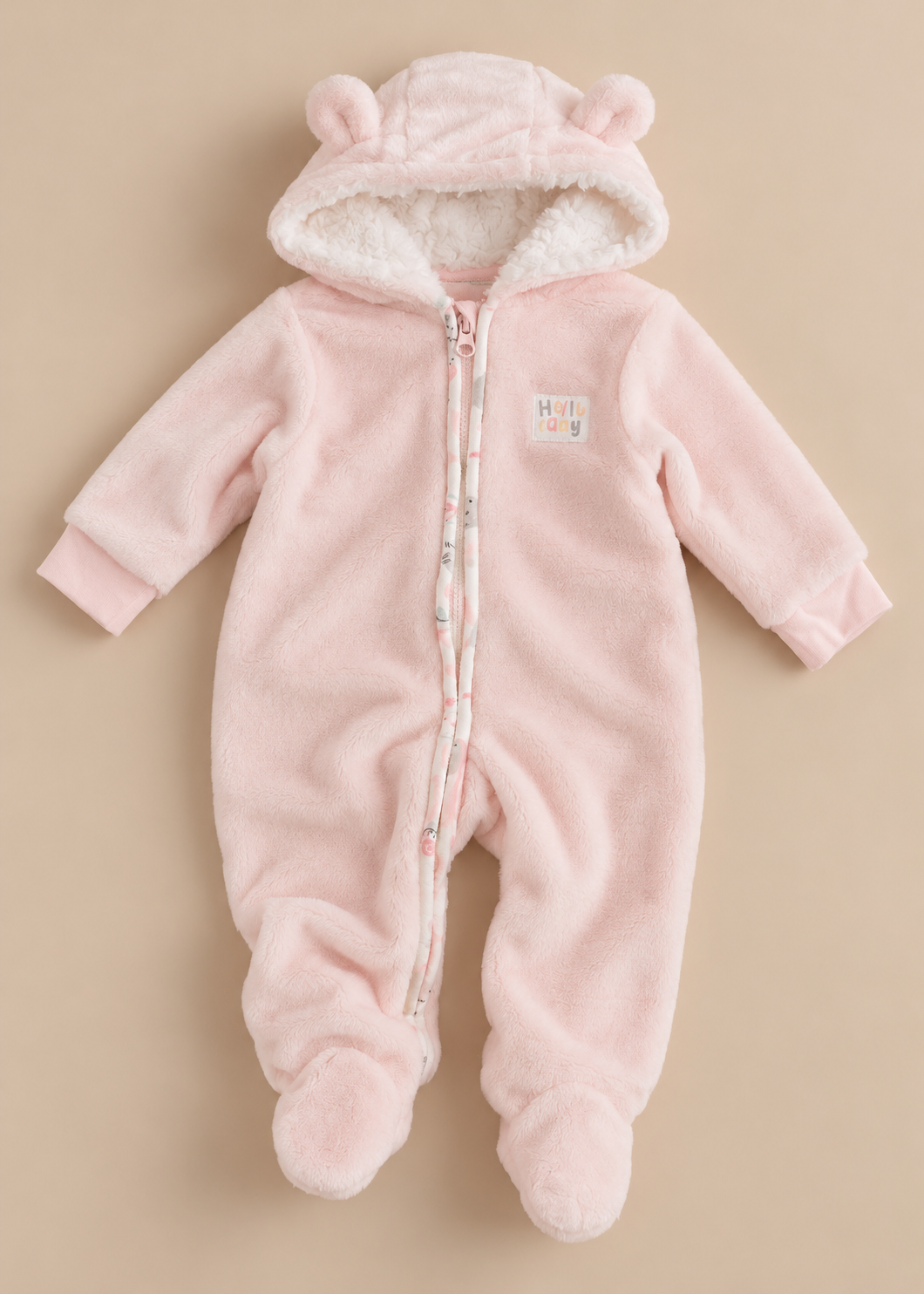 Hello Baby Fluffy Pramsuit