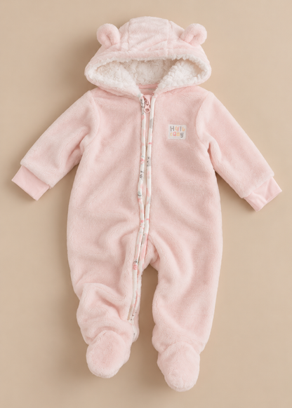 Hello Baby Fluffy Pramsuit