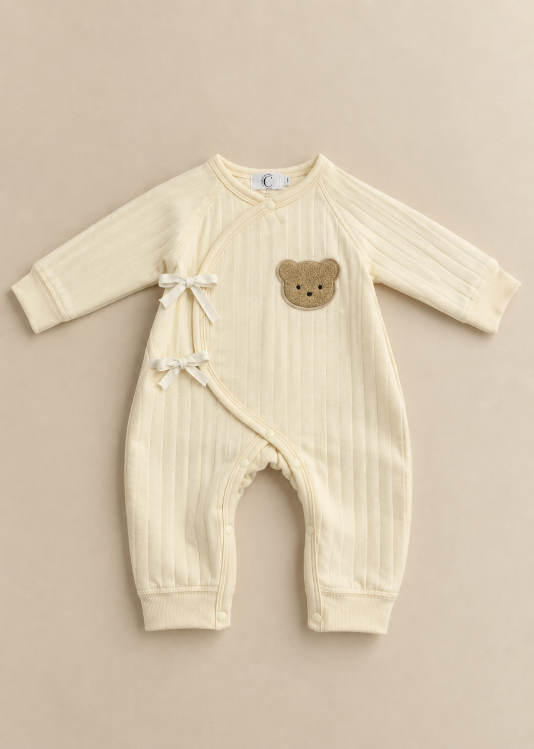 The Teddy Bear Boucle Wrap Baby Grow Romper