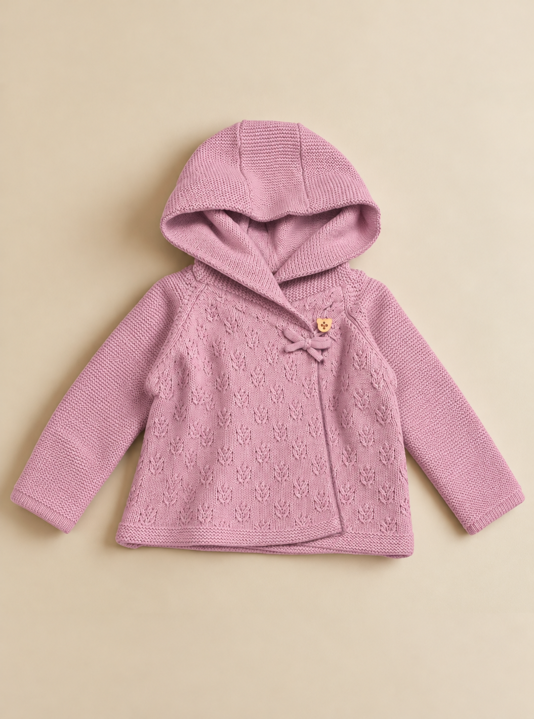 Purple Double Wrap Knit Cardigan