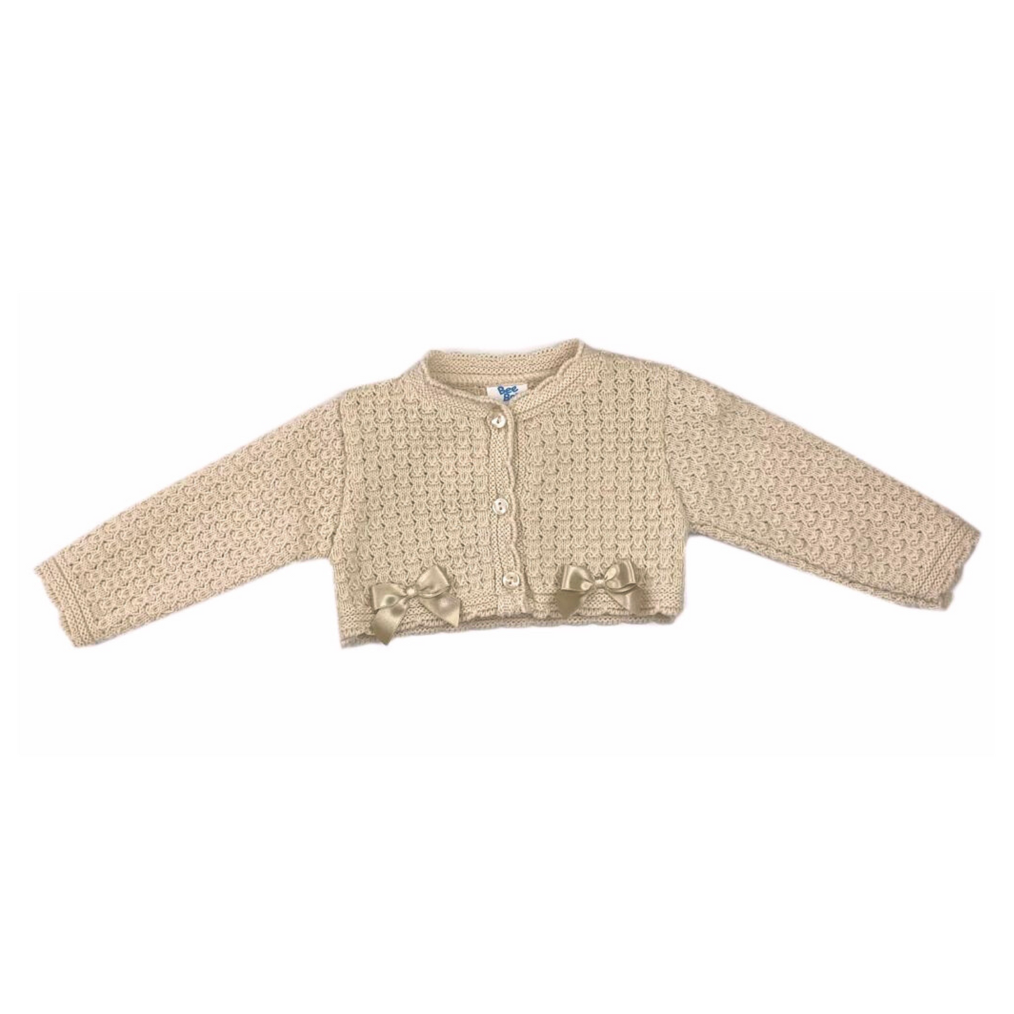 Biscuit Bow Cropped Cardigan