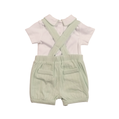 Otis Pointelle Piped Dungaree Set
