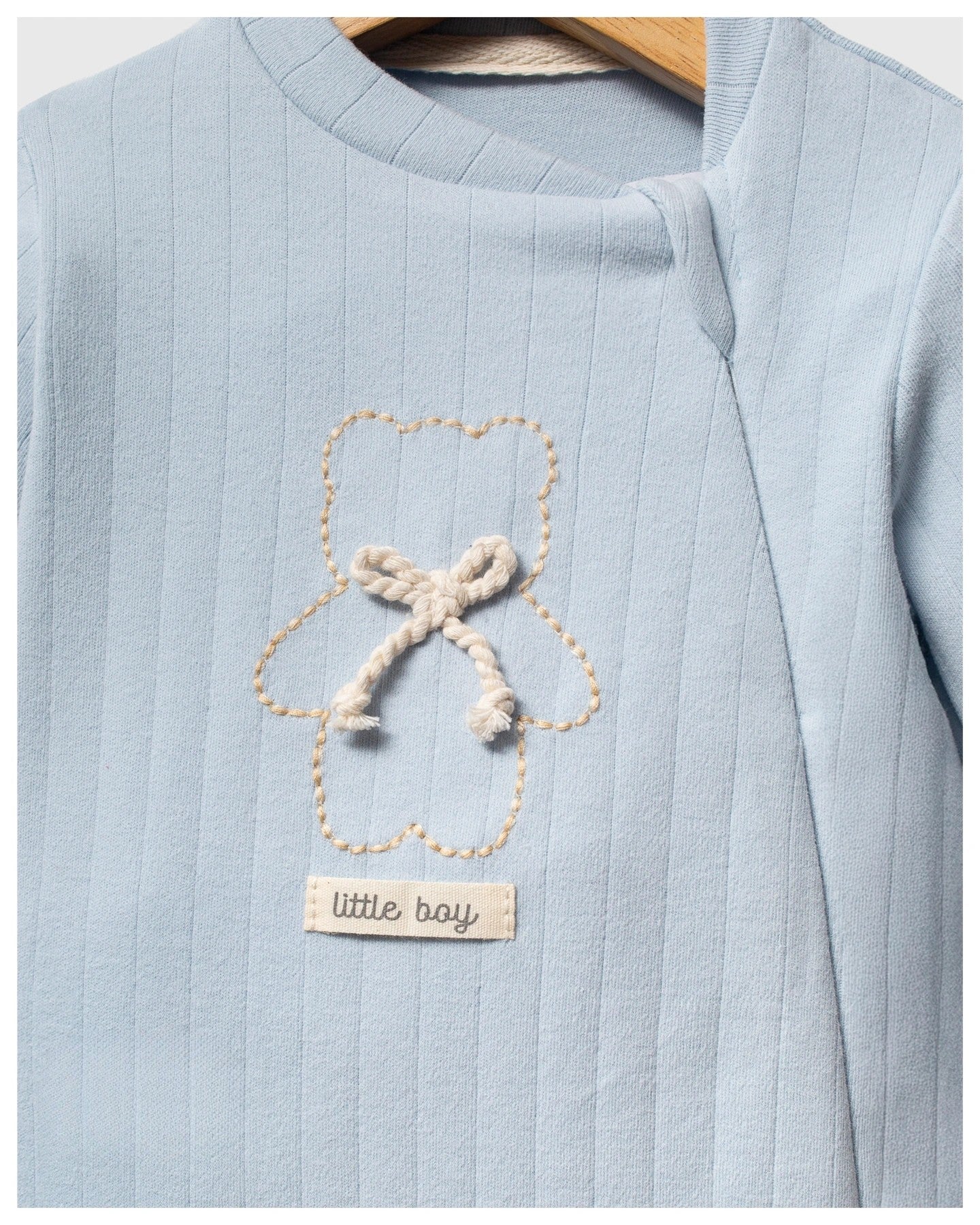 Little Boy Teddy Zip Romper