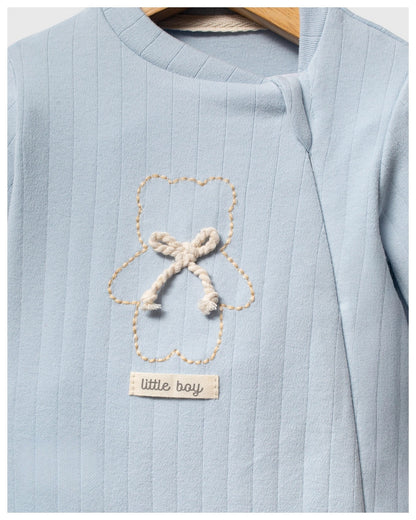 Little Boy Teddy Zip Romper