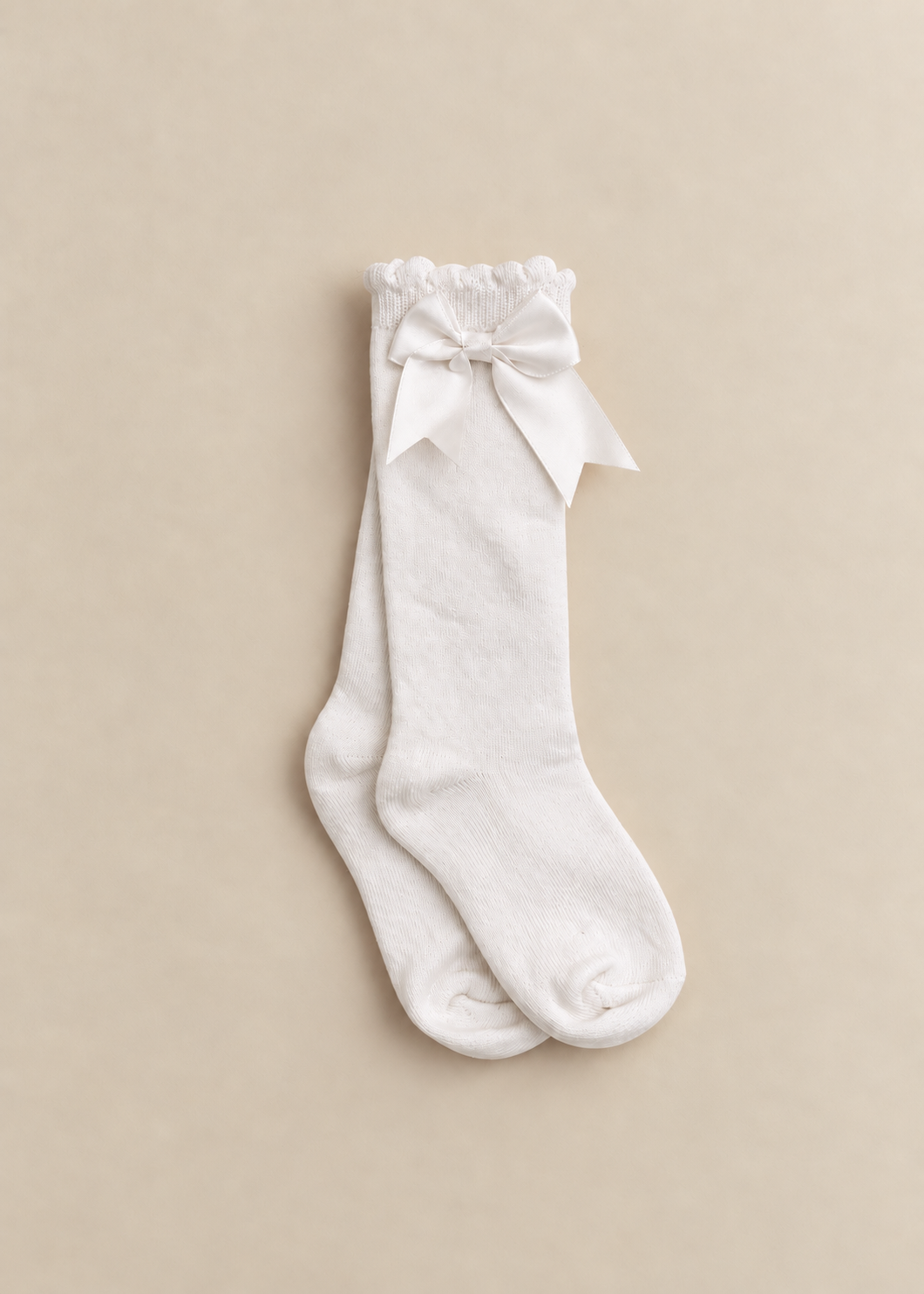 Satin Bow Knee High Socks