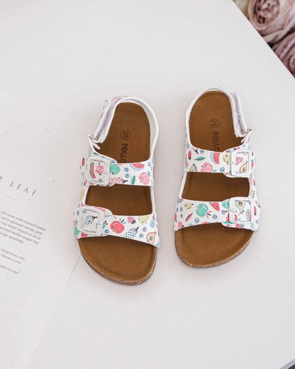 Fruit Footbed Buckle Sandals