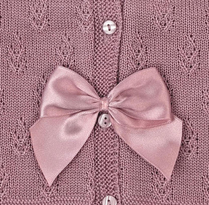 Perle Knit Bow Cardigan