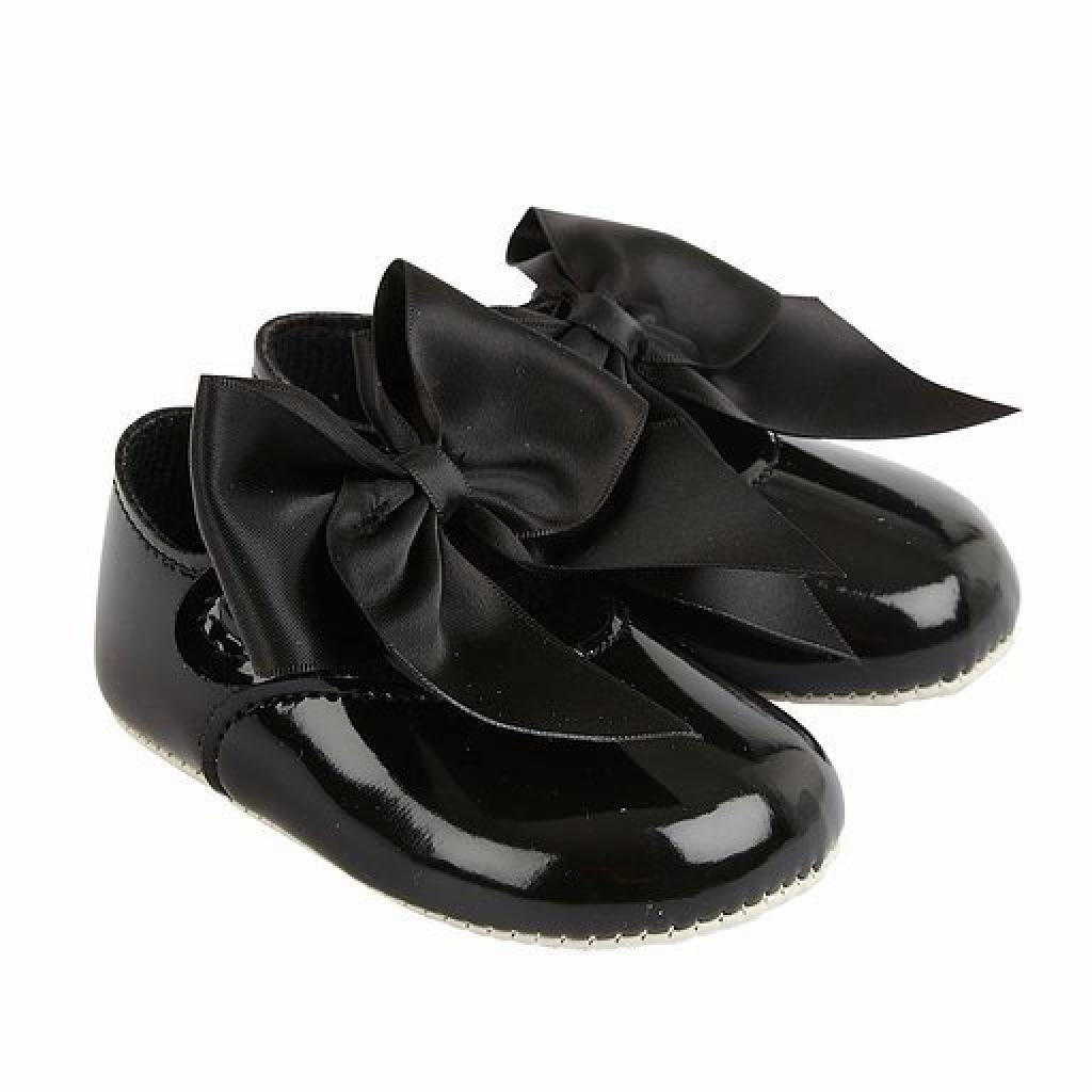 Shiny Bow Ballerinas