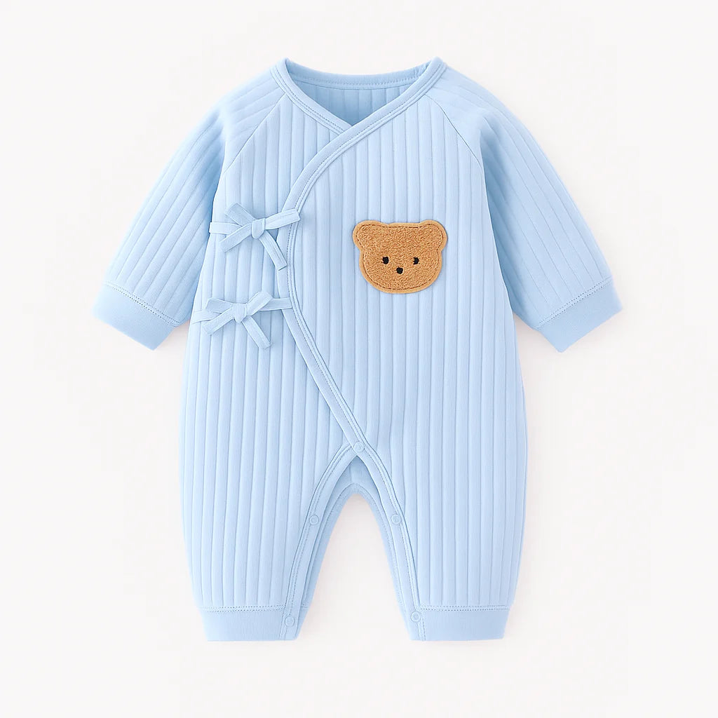The Teddy Bear Boucle Wrap Baby Grow Romper