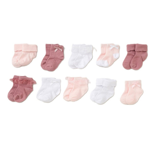 Pink 10 Pack Socks