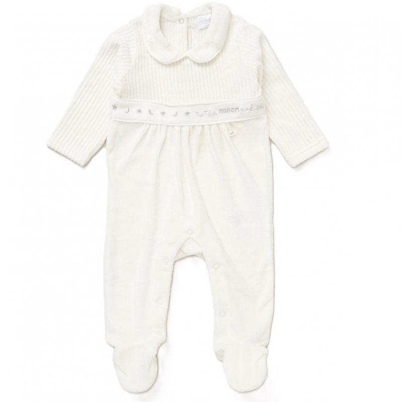 Baby Unisex Velour Ribbed Sleepsuit