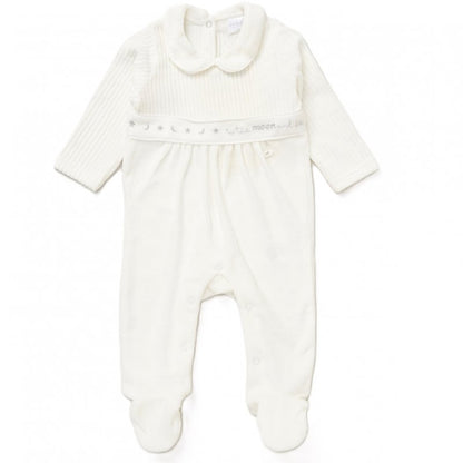 Baby Unisex Velour Ribbed Sleepsuit