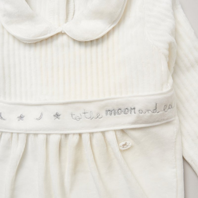 Baby Unisex Velour Ribbed Sleepsuit
