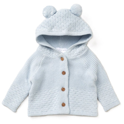 Bear Ears Double Knit Hooded Cardigan