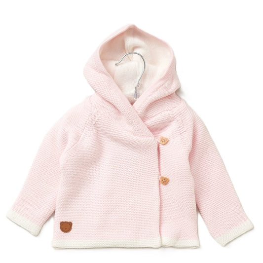 Pink Double Wrap Knit Cardigan