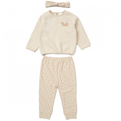 Sweatshirt & Jog Pants Beige Set