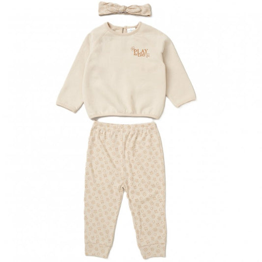 Sweatshirt & Jog Pants Beige Set