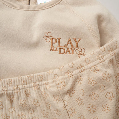 Sweatshirt & Jog Pants Beige Set