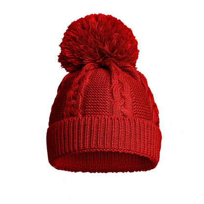 Pom Pom Cable Knit Hat