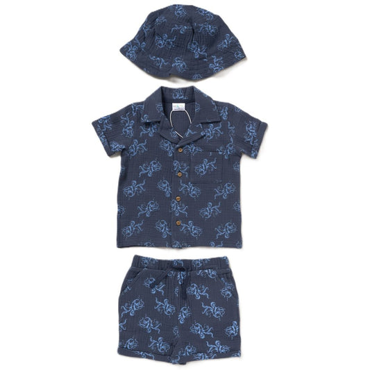 Midnight Swirl Muslin Set