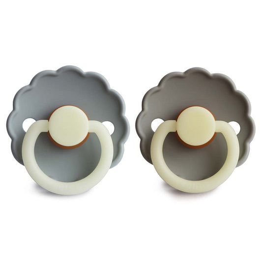 FRIGG Daisy Night Natural Rubber Pacifier 2-Pack