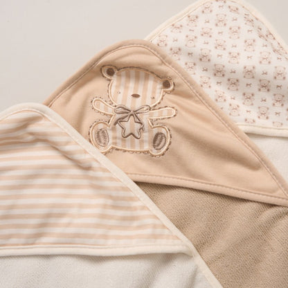 Teddy Hooded Towels & Washcloths Set