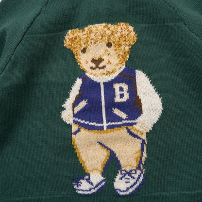Baseball Bear Knit Set
