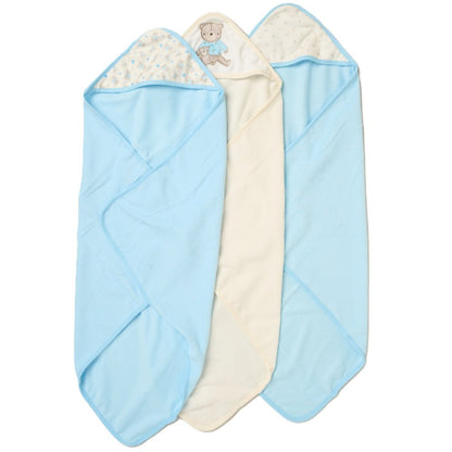 Boy Bear Hooded Towels & Washcloths Set