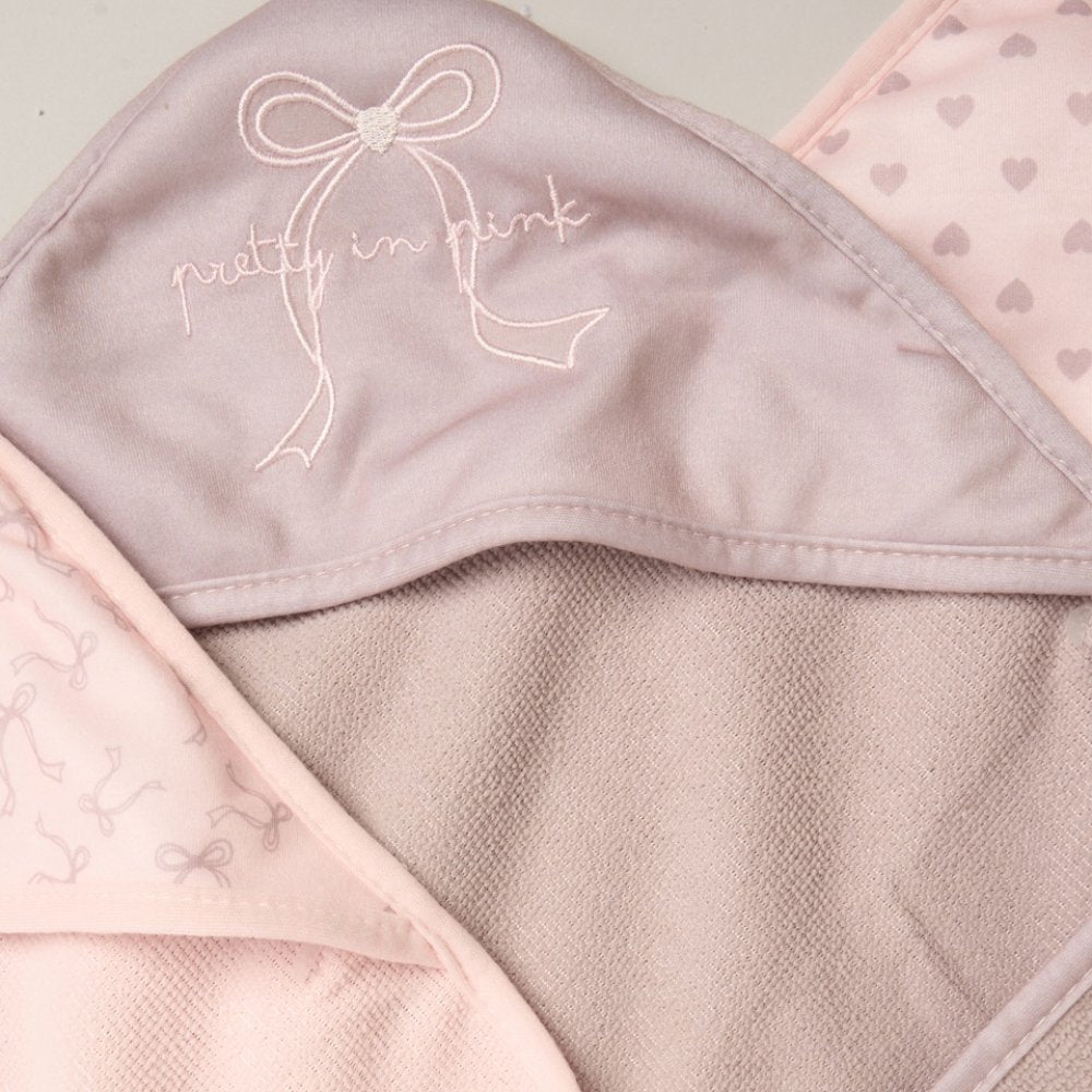 Pretty In Pink Hooded Towels & Washcloths Set