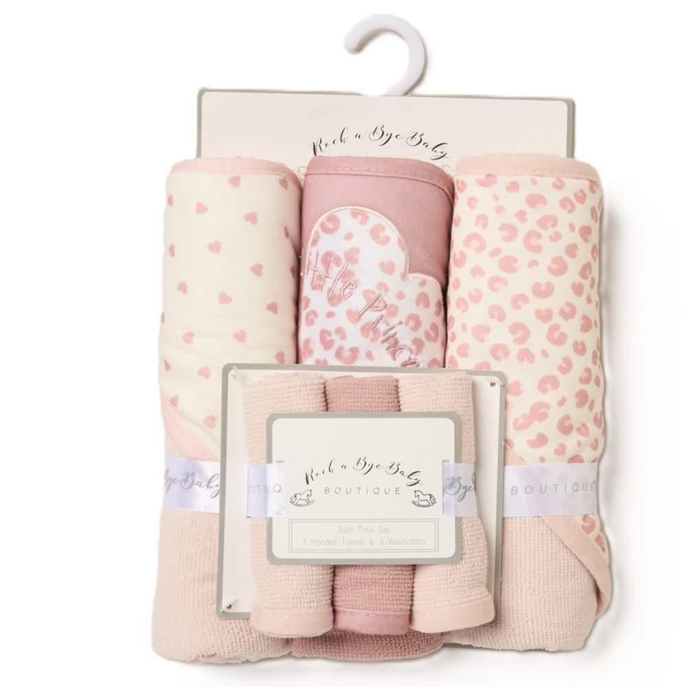 Little Princess Hooded Towels & Washcloths Set