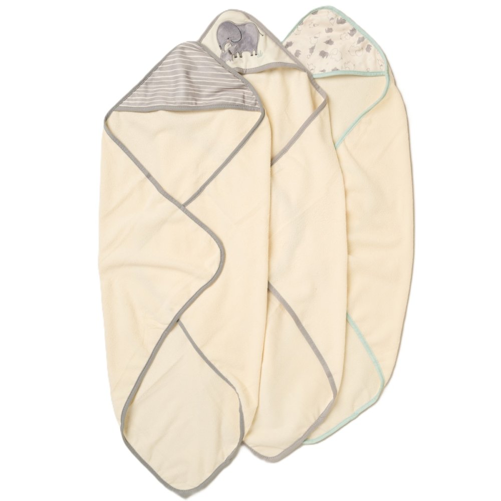 Elephant Mummy Hooded Towels & Washcloths Set