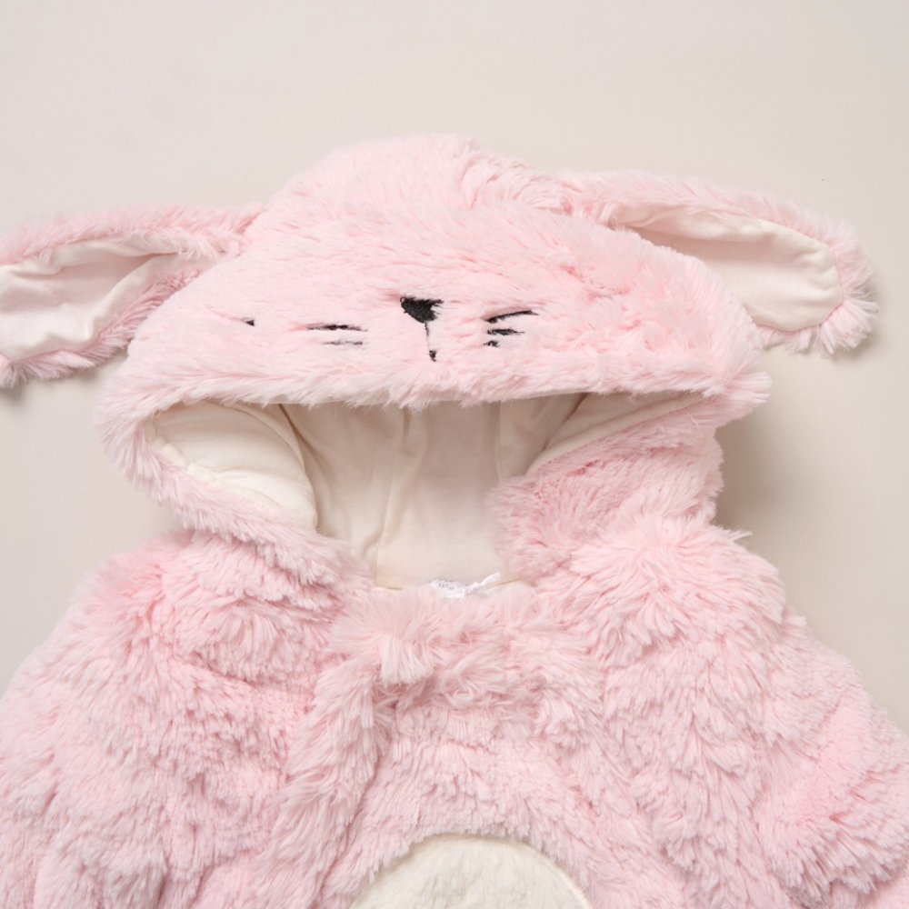 Fluffy Bunny Pramsuit with Mittens