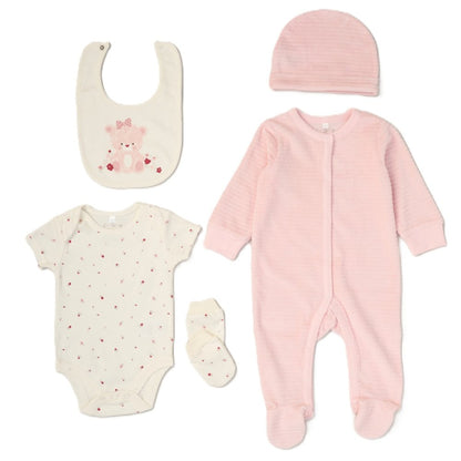 Tender Girl Bear Velour 5PC Set