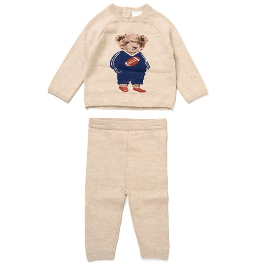 Rugby Bear Knit Set