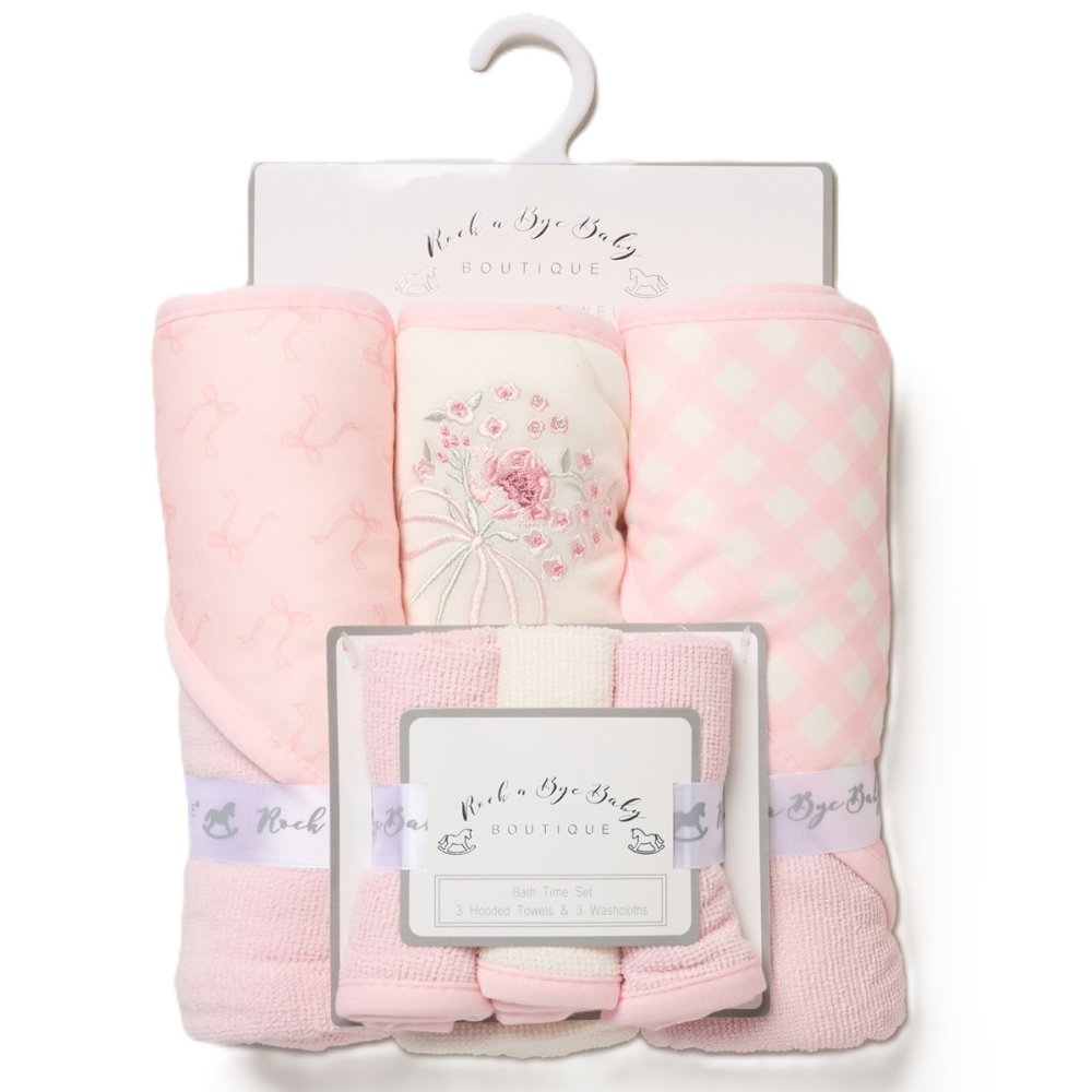 Bouquet Hooded Towels & Washcloths Set