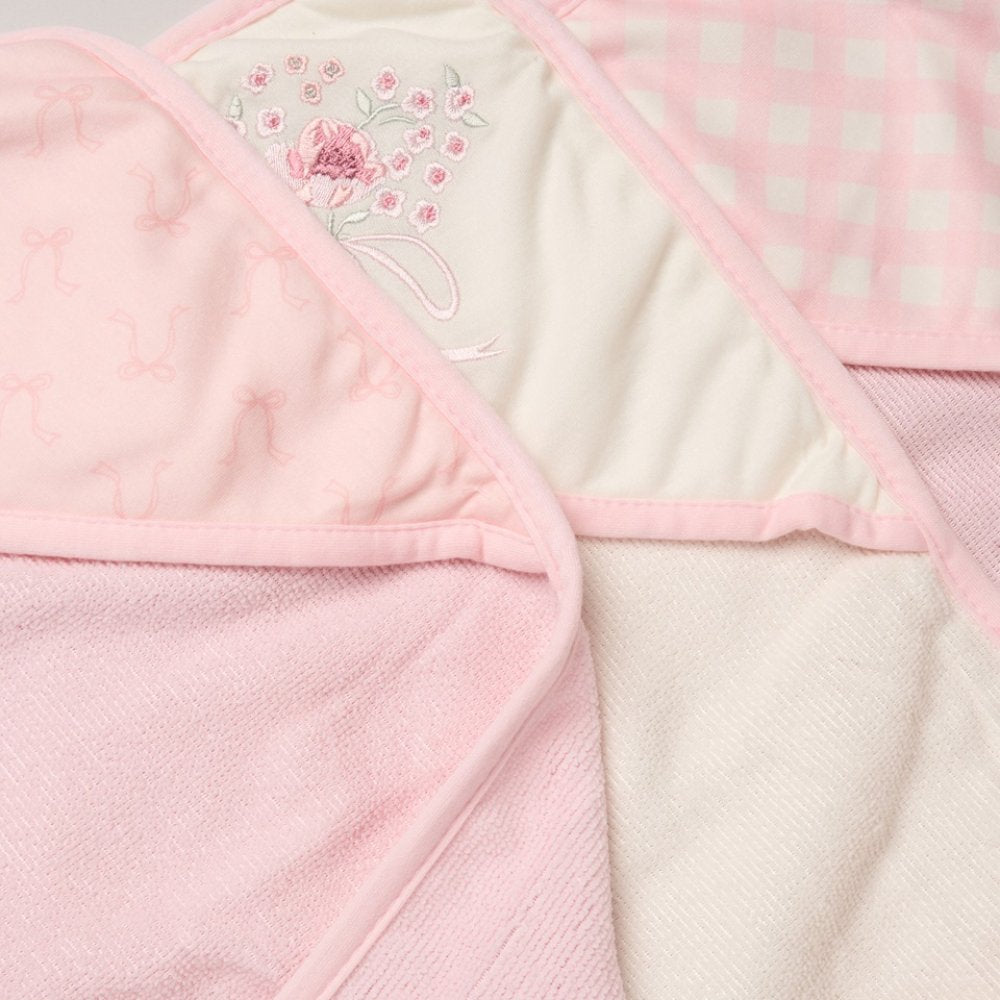 Bouquet Hooded Towels & Washcloths Set