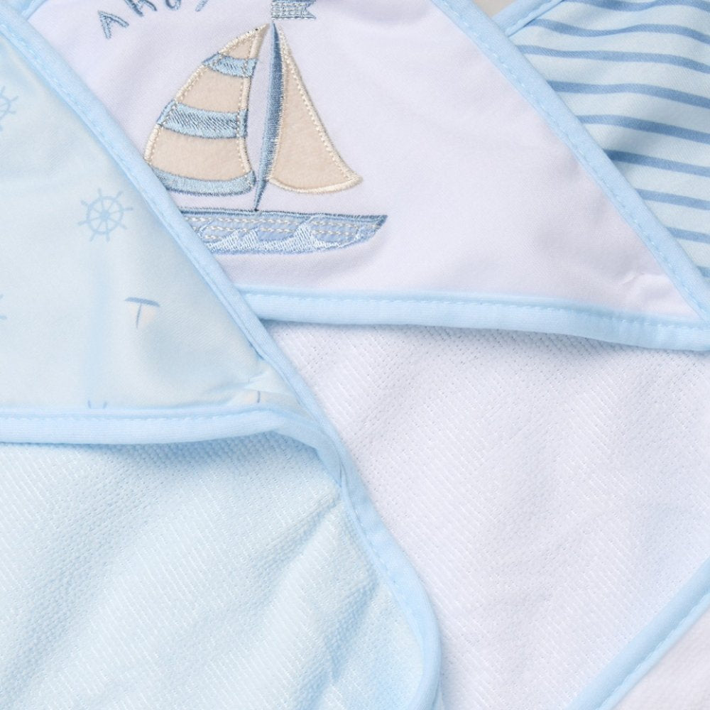 Sailor Hooded Towels & Washcloths Set