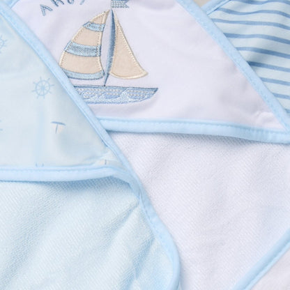 Sailor Hooded Towels & Washcloths Set