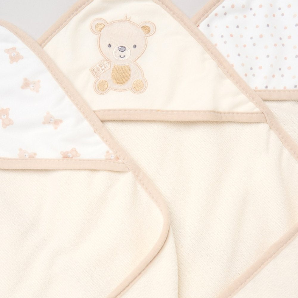 Teddy Bear Hooded Towels & Washcloths Set