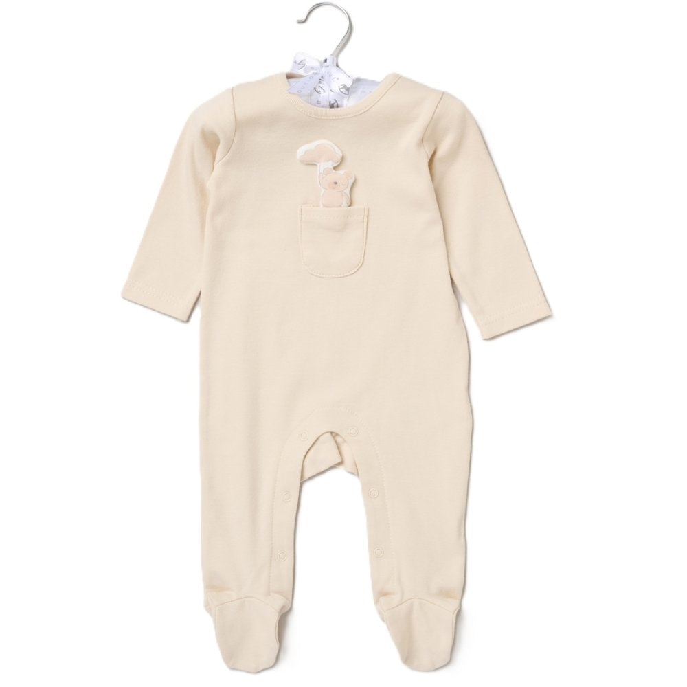 Little Teddy Appliqué Sleep-suit