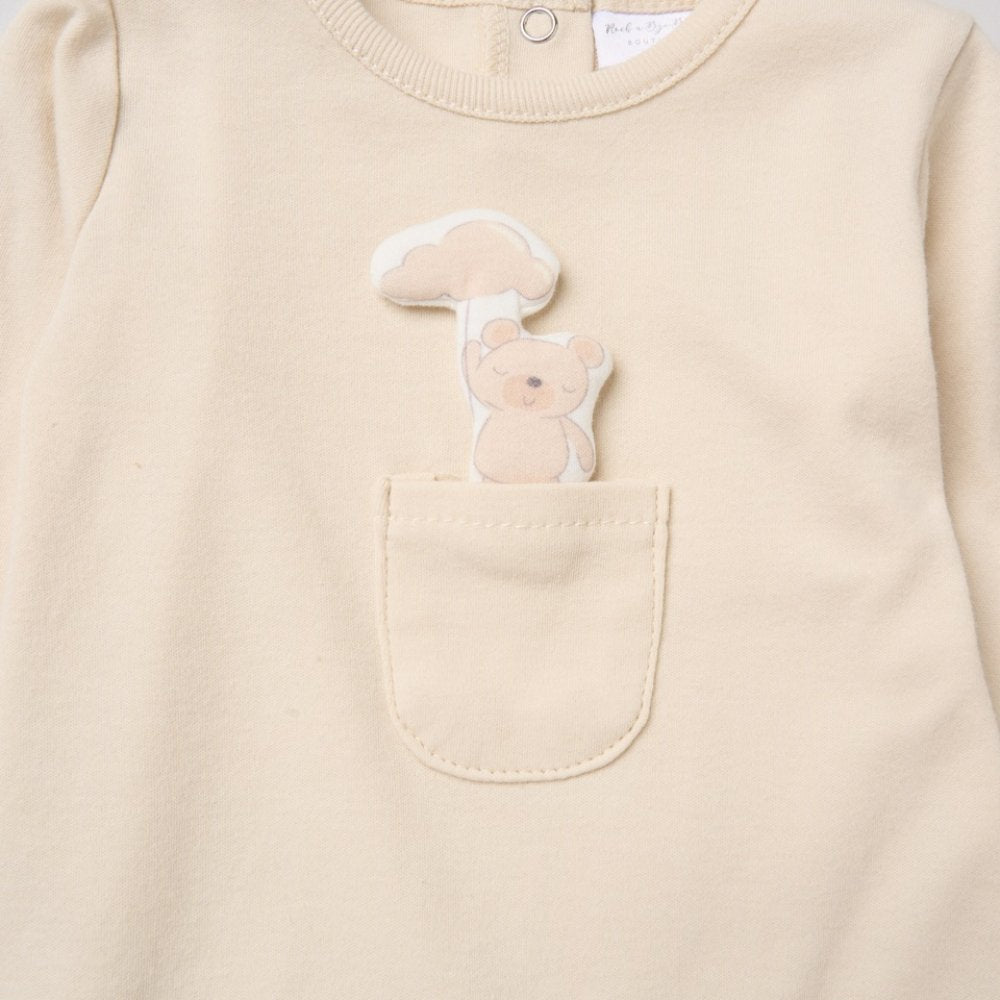 Little Teddy Appliqué Sleep-suit