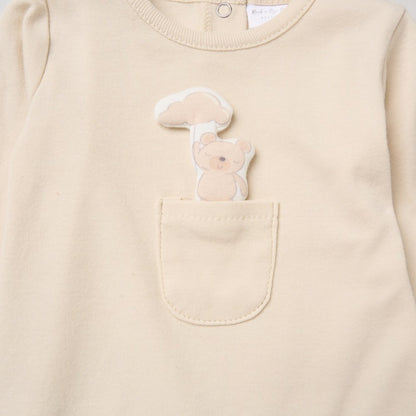 Little Teddy Appliqué Sleep-suit